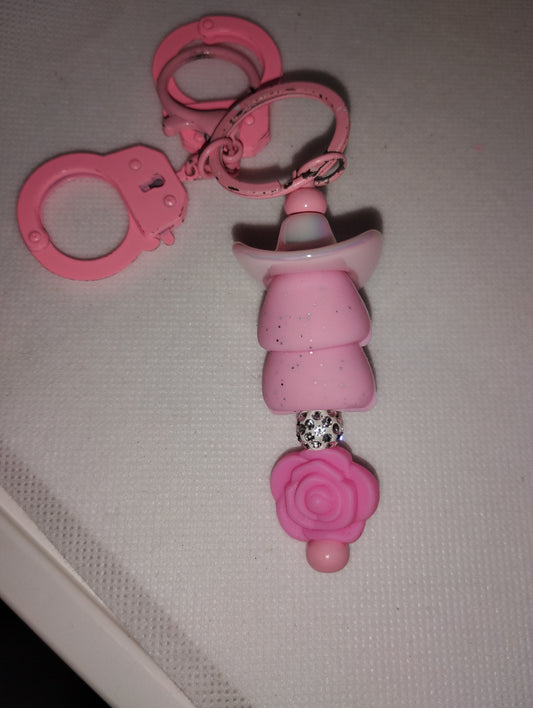 Handmade beaded keychain